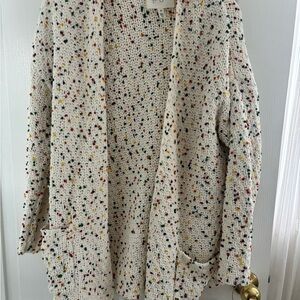 Colorful Speckled Knit Cardigan